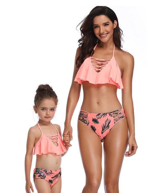 F4816-1 mother daughter swimsuits matching